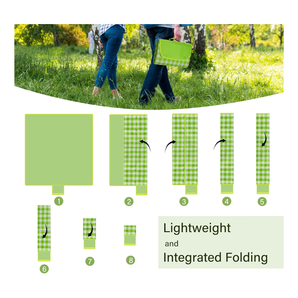 Vista 5 de Manta para picnic impermeable pd-96 - COLOR: ROJO